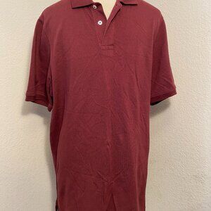 EUC‎ Mens Amazon Essential Maroon Short Sleeved Pullover Shirt Size Small